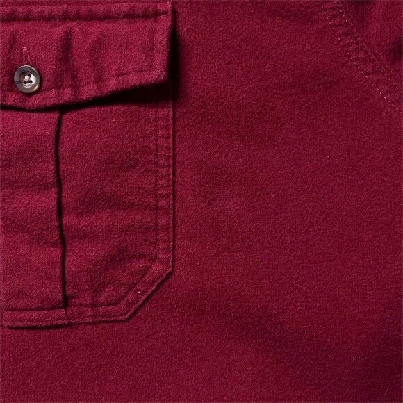 Eddie Bauer Mens Shirt XXL Red Heavy Flannel Shacket Pockets Utility Gorpcore - Picture 5 of 5